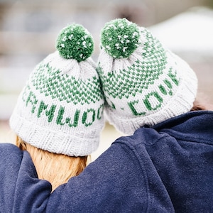 Gorro com nome personalizado, gorro de lã tricotado à mão, gorro com texto personalizado, letras personalizadas, presente personalizado, palavras e cores personalizáveis