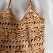Crochet Raffia Tote Bag in Tan, Summer Tote Bag, Straw Mesh Bag, Handcrafted Tote, Crochet Handbag — Anemone Tote