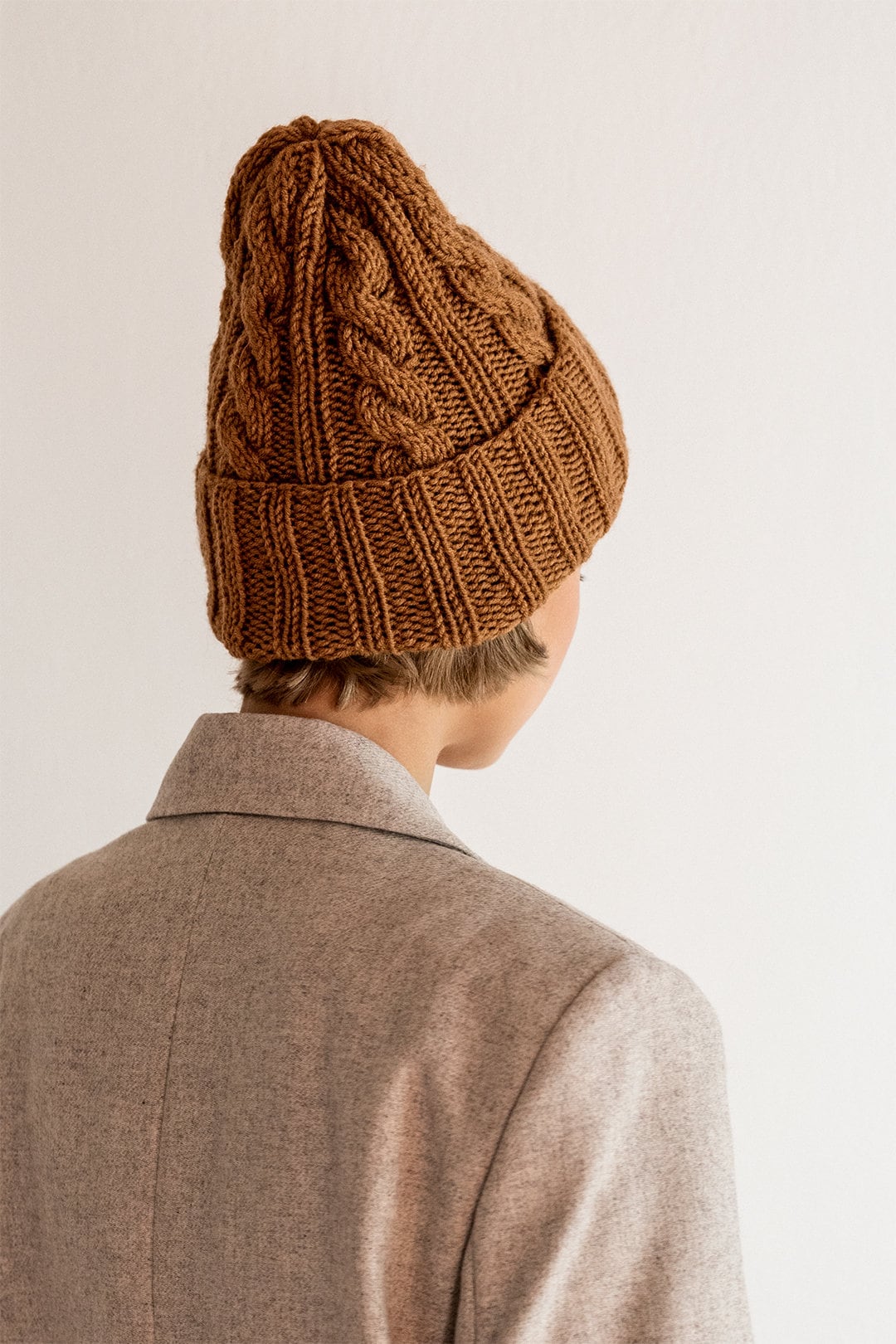 Hand Knit Beanie, Custom Knitted Hat, Womens Winter Knit Hat