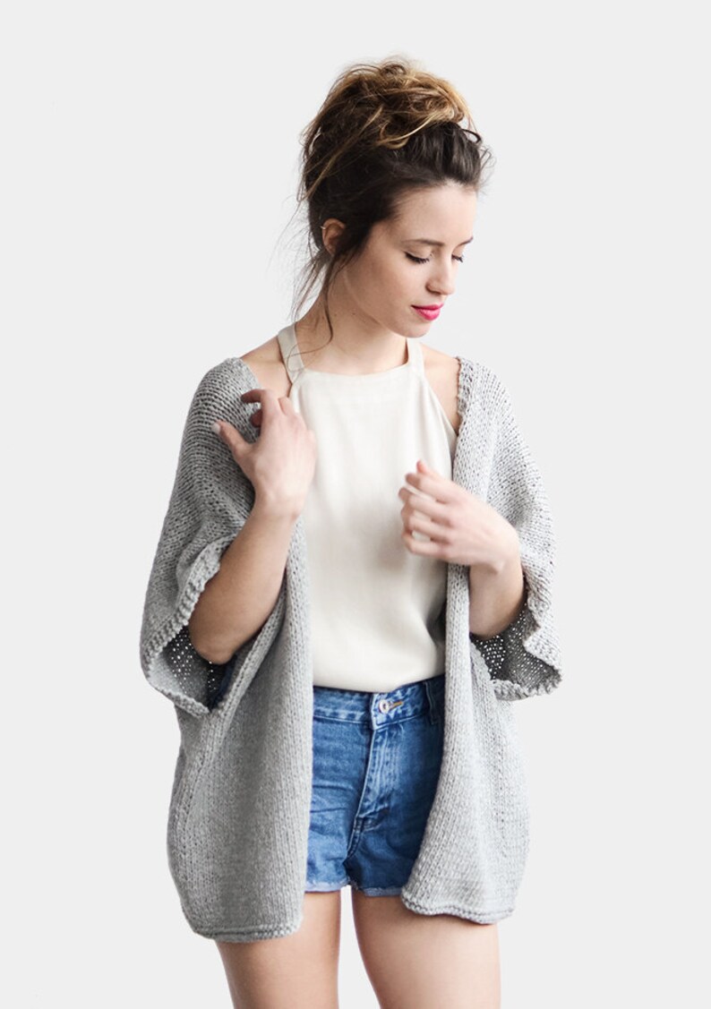 knit cardigan short