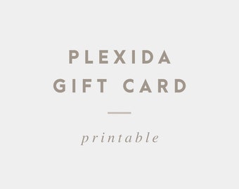 Plexida Gift Card, Printable Gift Certificate