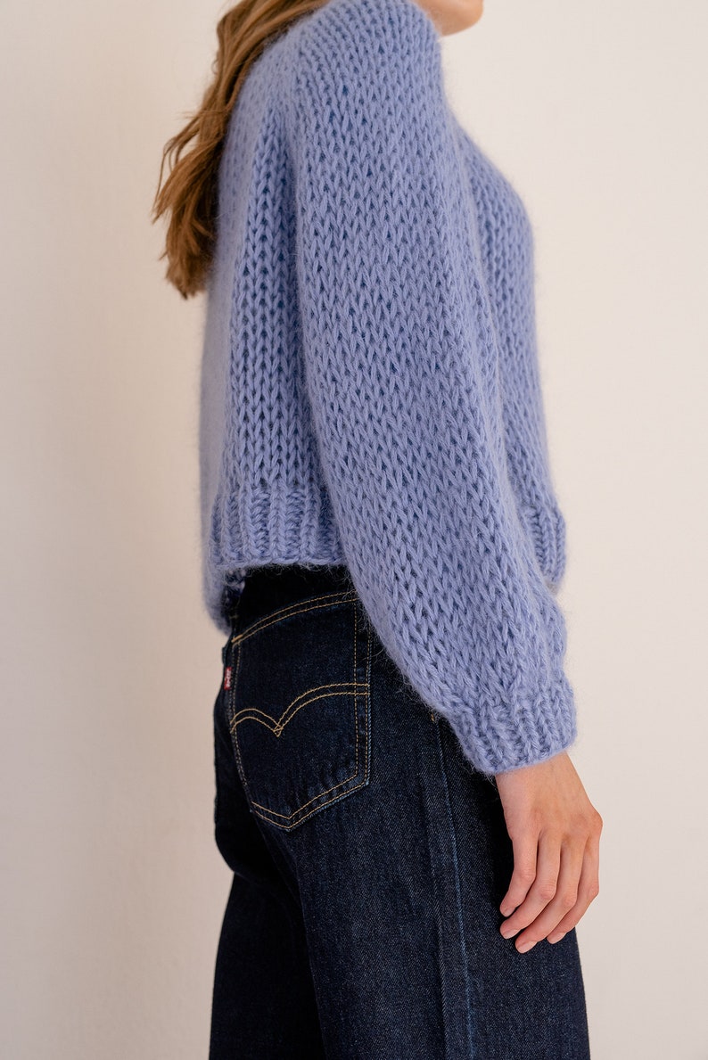 Relaxed Mohair Sweater in Cardamom Seed Hand Knit Pullover - Etsy