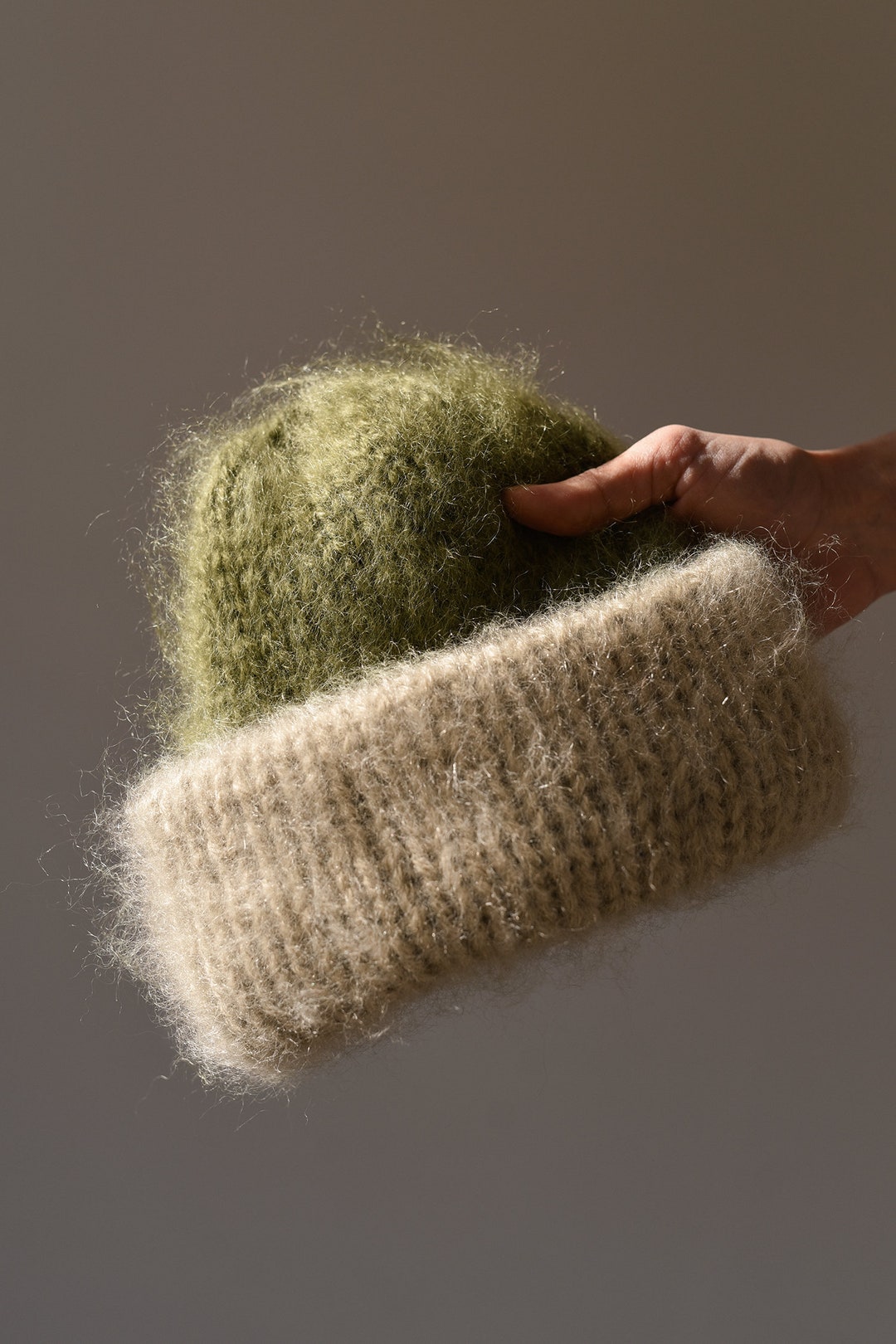 Berry Rare Mohair Oversized Chunky Hand knit