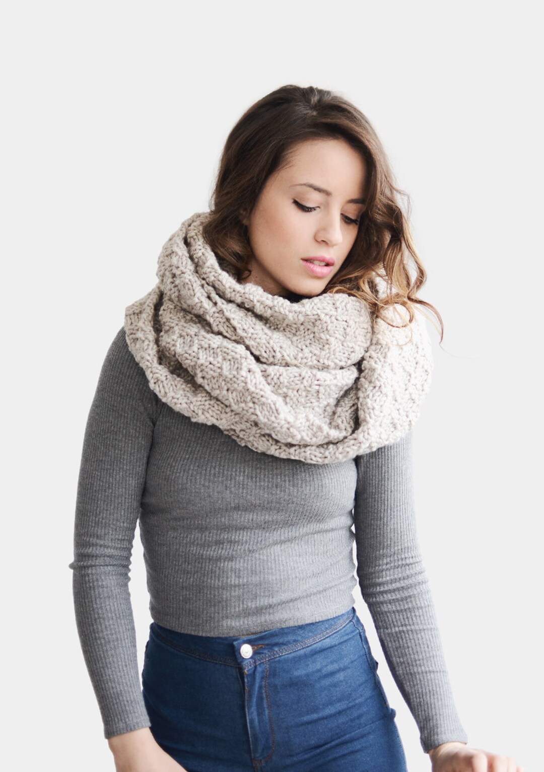 Rib Cabin Snood in Denim Rib Cabin Snood in Denim