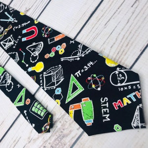 STEM necktie, Math tie, science, tie, math teacher tie, math teacher gift, science tie, mathematics tie