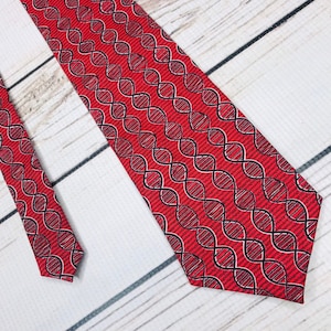 Corbata de ADN, corbata de doble hélice, corbata de genetista, corbata de molécula de ADN, regalo de genética, regalo de ciencia, corbata de ADN, regalo de profesor, corbata de química