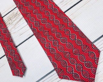 DNA tie, Double Helix tie, geneticist tie, DNA molecule tie, genetics gift, science gift, dna necktie, teacher gift, chemistry tie