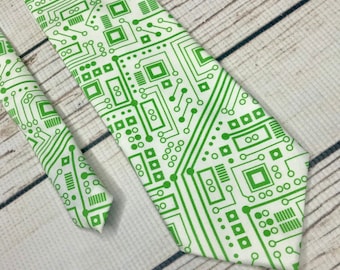 Circuit board tie, Computer circuits, computer tie, computer accessory, computer programmer gift, programmer tie, PC build technician