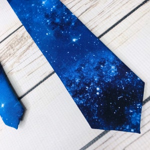 Galaxy tie, Skinny tie, Space tie, the Milky way, nubula adn stars, astronomy tie, astronaut tie, universe tie, stars tie, blue galaxy