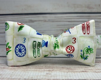 Muszka Mahjong, prezent Mahjong, płytki Mahjong, muszka do gry, krawat Mahjong, prezent Mahjong, chińska muszka do gry