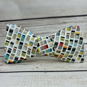 Calculator bowtie, Math bowtie, mathematics bowtie, mathmatician bowtie, teacher bowtie, gift, nerd bowtie, geek bowtie