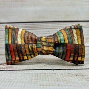 Book bowtie, library bow tie, book lover gift, library gift