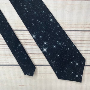 Star tie, Space tie, Outer Space, BLACK and white, Deep space tie, Astronomy tie, Stargazing, gift, necktie