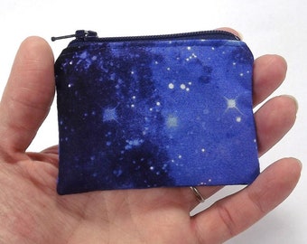 Space bag, galaxy zipper pouch, stars coin purse, milky way zipper pouch, universe accessory, small zippe rpouch, space gift