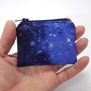 Space bag, galaxy zipper pouch, stars coin purse, milky way zipper pouch, universe accessory, small zippe rpouch, space gift