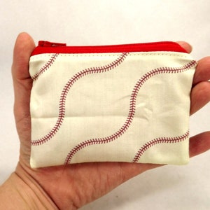 Bolsa de béisbol con cremallera, billetera para tarjetas, bolsa de béisbol, monedero de softbol, billetera deportiva, accesorio de juego, dinero para el almuerzo, regalo de béisbol