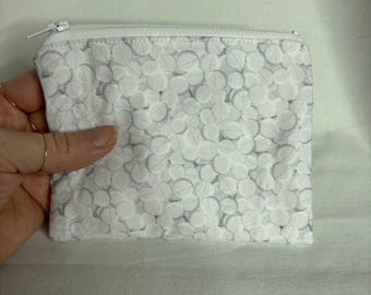 White Pills zipper pouch, pharmacist card wallet, pharmacy tech gift, pharmaceutical coin purse, meds bag, coin pouch, coin wallet