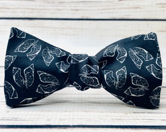 Pulmonologist Bowtie, Dark Grey, Pulmonary Gift, respiratory system, pulmonologist, doctor gift, Black and white lungs, respiratory nurse