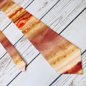 Jupiter tie, Space tie, Planet necktie, Astronomy tie, space gift, Jupiter gift, astrophysicist gift, Astronomy teacher, adult necktie