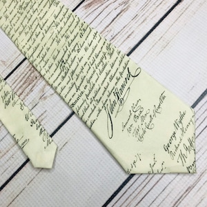 Declaration of Independence necktie, American tie, History gift, political tie, American history tie, history teacher tie, US independance
