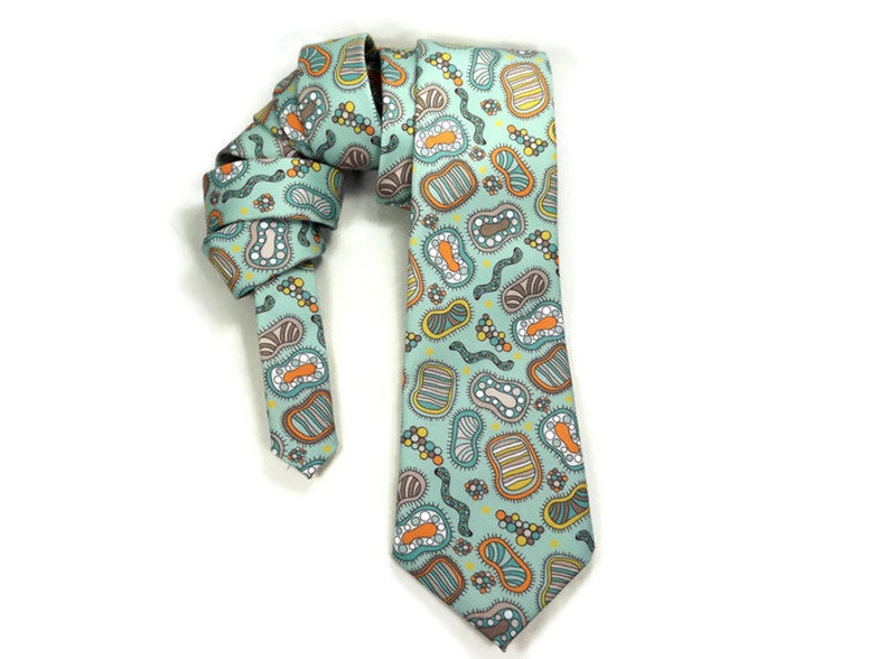 Microorganism Necktie Science Tie Microbiology Tie Biology - Etsy