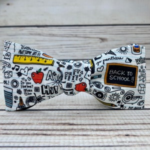 School bowtie, back to school gift, teacher gift, teacher accessory, elementary teacher bowtie, classroom graffitti, teacher bowtie