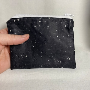 Space zipper pouch, stars card wallet, galaxy zipper pouch, stars coin purse, universe card wallet, space gift, stars gift