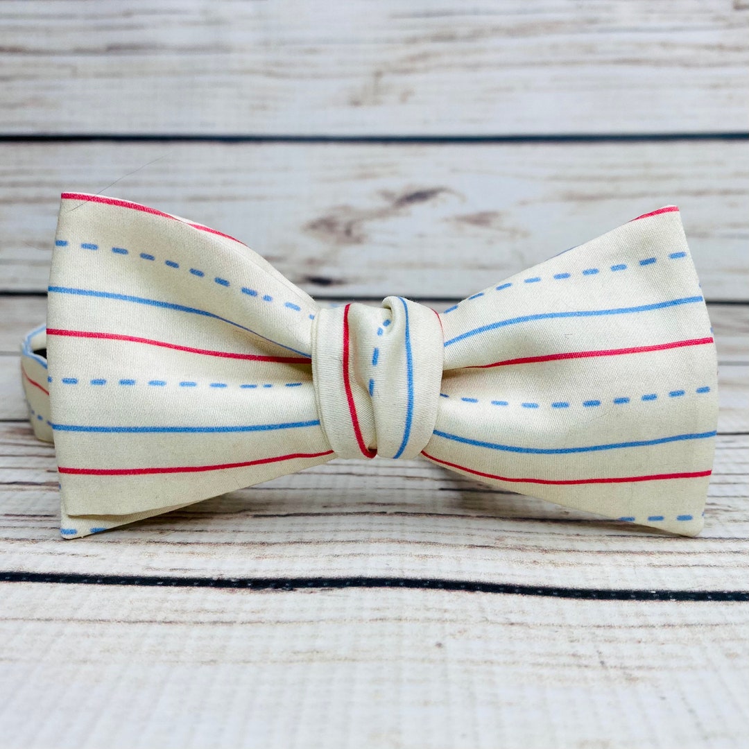 Teacher Bowtie, Handwriting Bow Tie, School Bowtie, Primary Paper ...