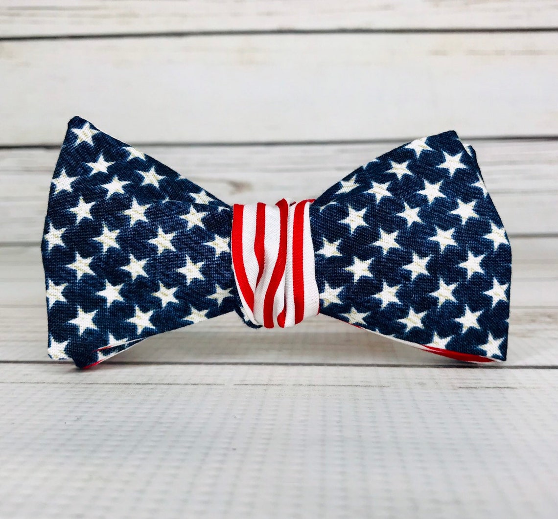 American Flag bow tie american bow tie flag bowtie | Etsy
