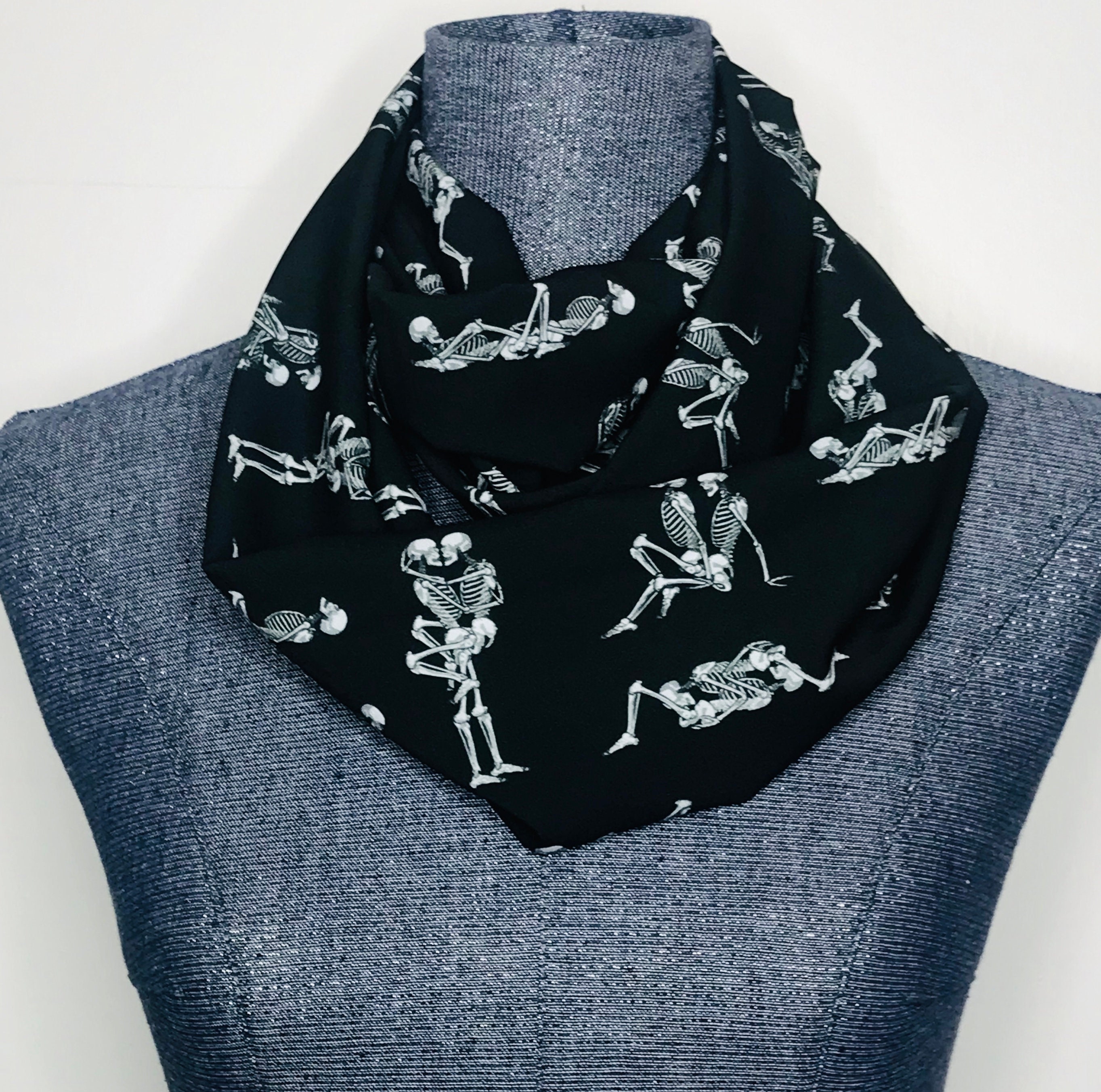 Sex Scarf, Sex Skeleton, Black Chiffon Scarf, Sex Positions