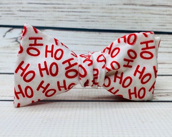 クリスマス ボウタイ、HO HO HO ボウタイ、サンタ ボウタイ、赤と白のクリスマス、ホリデー ボウタイ、ホリデー パーティー アクセサリー、ホリデー ギフト、冬用ボウタイ