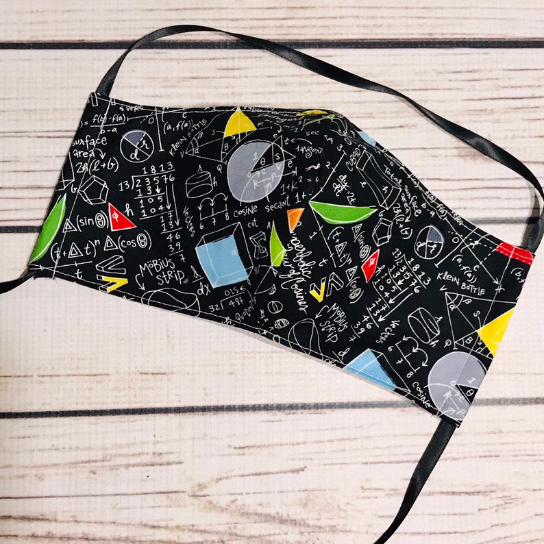Math face mask Geometry mask 100 cotton made in USA Etsy