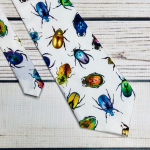 Jewel bugs necktie, Entomology tie, Science tie, beetle necktie, Scutelleridae, shield bugs, natural science, insect tie