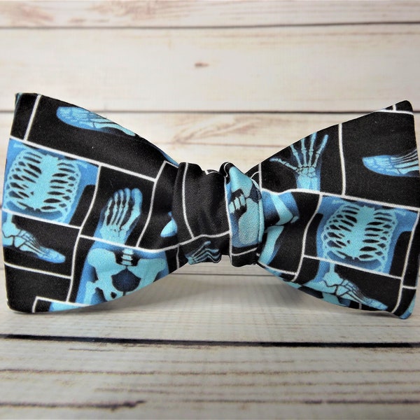 X Ray bowtie, Radiology bowtie, Bones necktie, Skeleton bowtie, Chiropractic tie, Medical necktie, Human bones, accessory, doctor tie