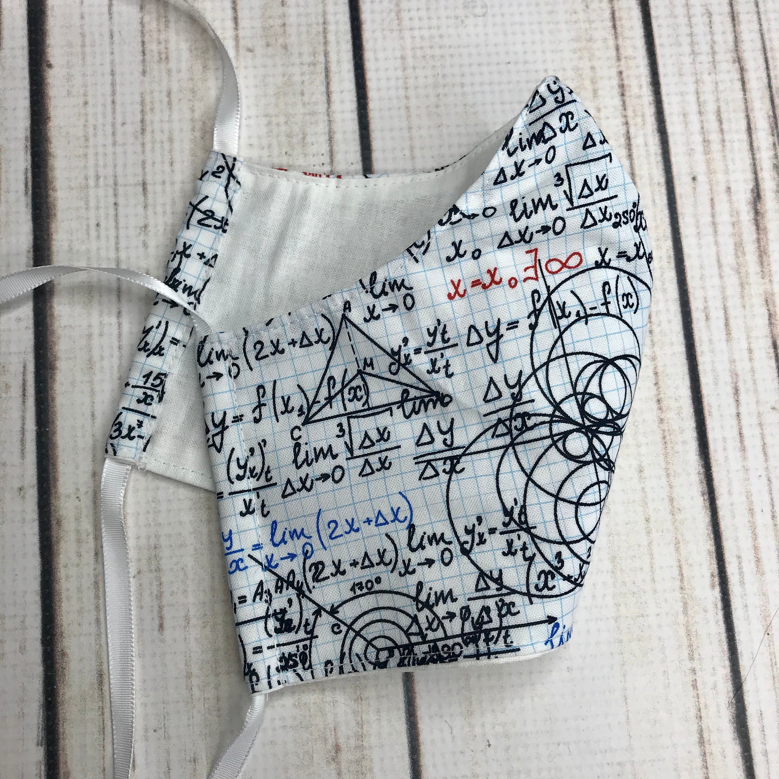 Math face mask math equations mask 100 cotton made in USA Etsy
