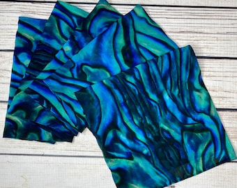 Abalone scarf, Blue abalone, Paua shell scarf, abalone shell, flata scarf, abalone gift, chiffon scarf, abalone wedding, ocean scarf