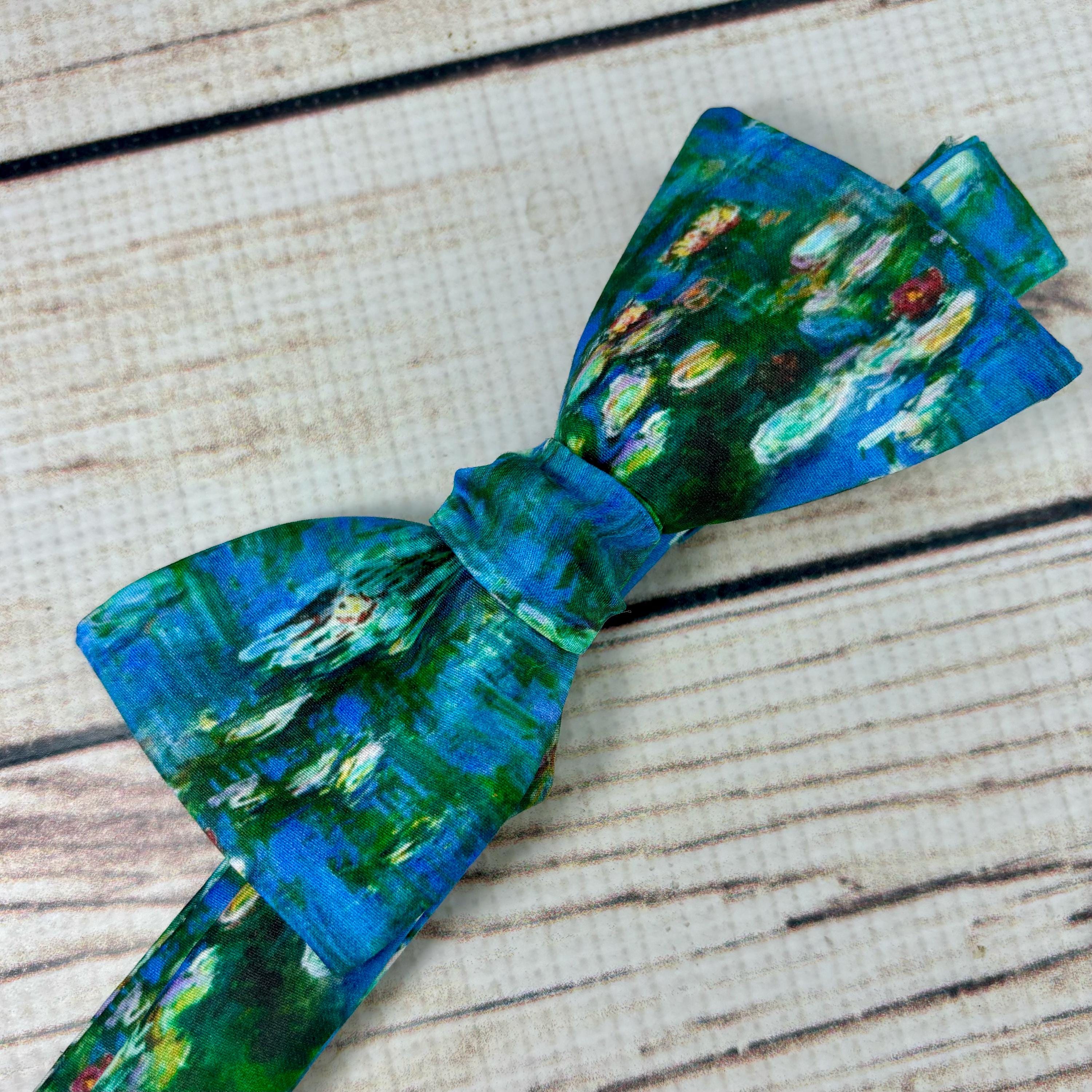 Water Lilies Bowtie, Water Lily Bow Tie, Claude Art Bowtie