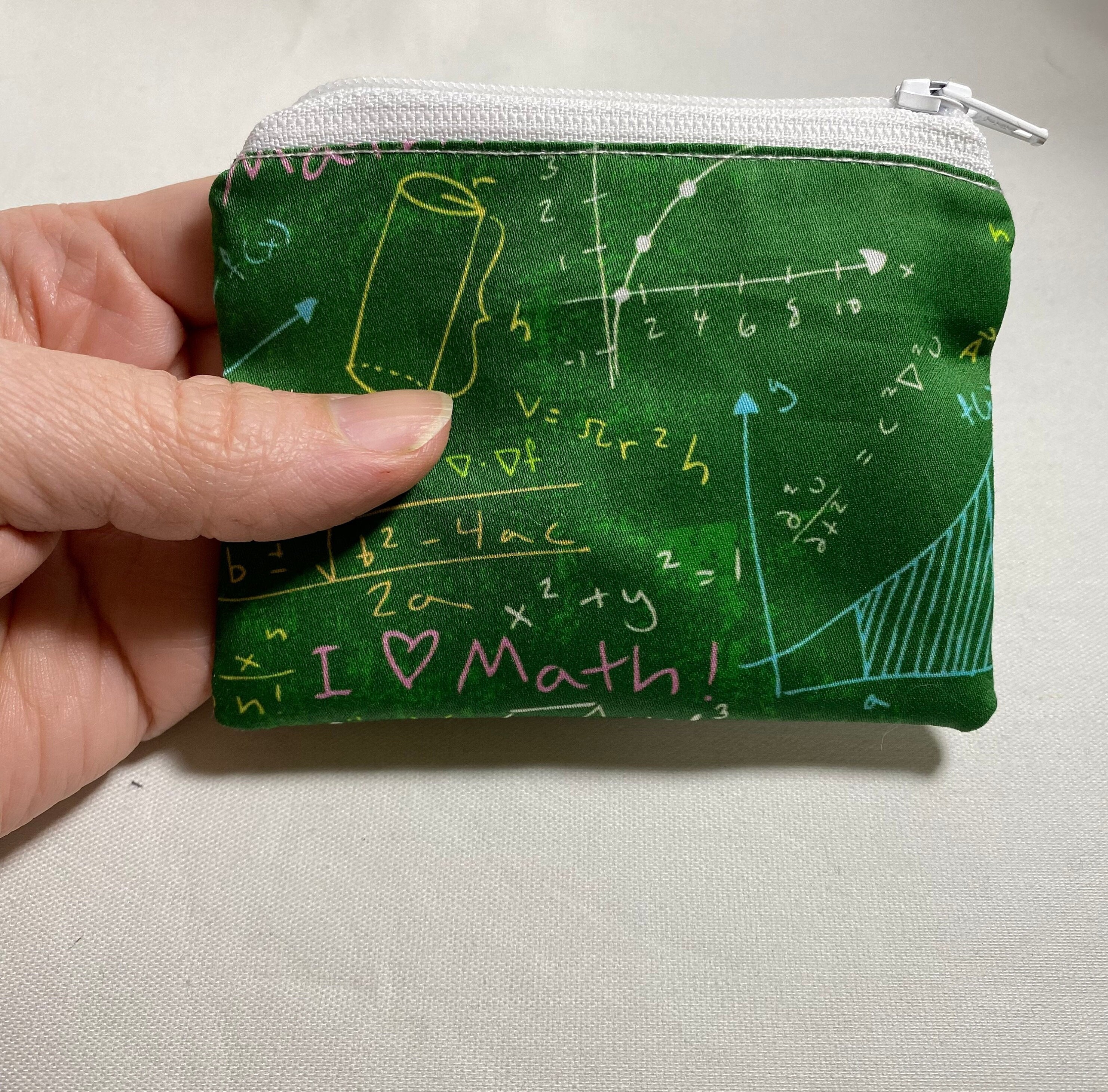 Geometry Pouch, Chalkboard Green, Math Card Wallet, Math Graduation Gift,  Geometry Clutch, Math Teacher Gift, Zipper Pouch, 3 X 4 In. - Etsy
