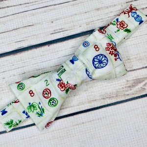 Mahjong bowtie, Mahjong gift, Mah jong tiles, game bowtie, Mahjong tie, Mah Jong gift, Chineese game bowtie image 6