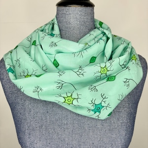 Neuron scarf, infinity scarf, Neuroscientist gift, neurologist accessory, graduation gift, brain doctor scarf, medical scarf, doctor gift
