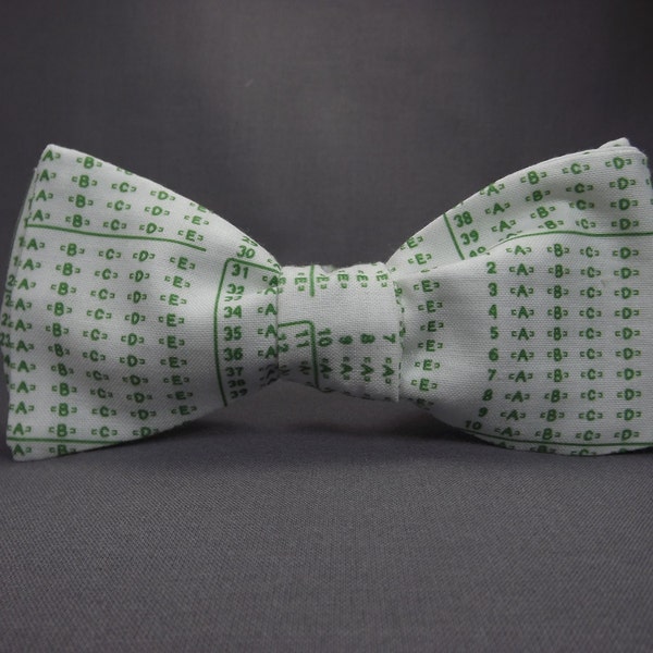 Scantron Bowtie, Teacher bowtie, teacher gift, mens bowtie, self tie free style, bowtie, teacher tie, scantron, quirky teacher gift