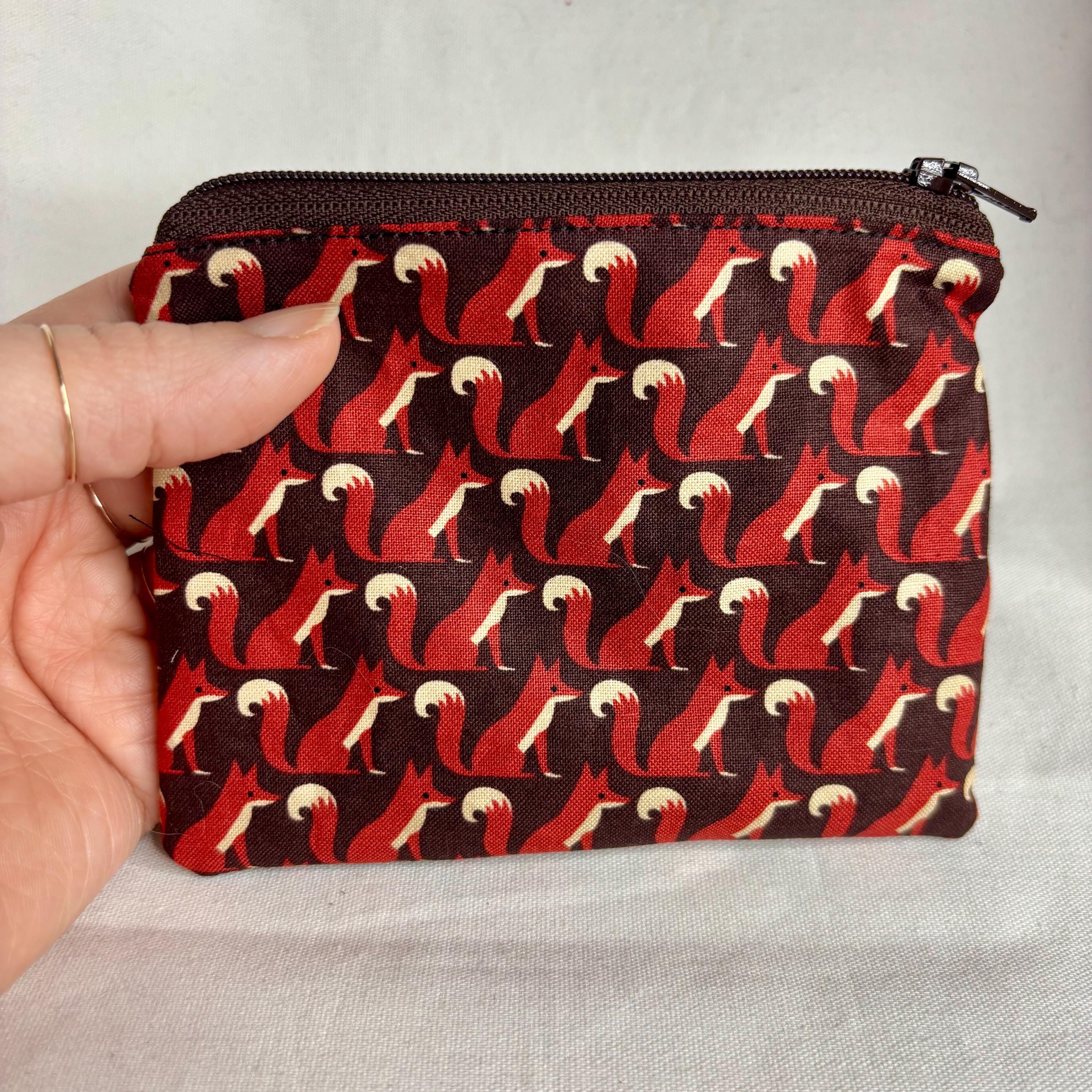Fox Accessory Fox Clutch, Sitting Foxes, Fox Card Wallet, Change Purse, Fox Accessory ...