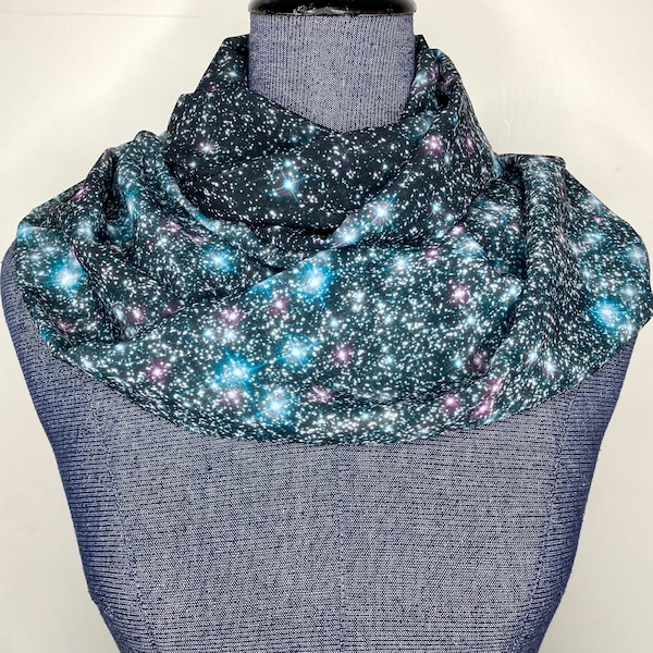 Space scarf, Galaxy infinity scarf, Milky Way accessory, stars in the sky infinity scarf, space accessory, space gift