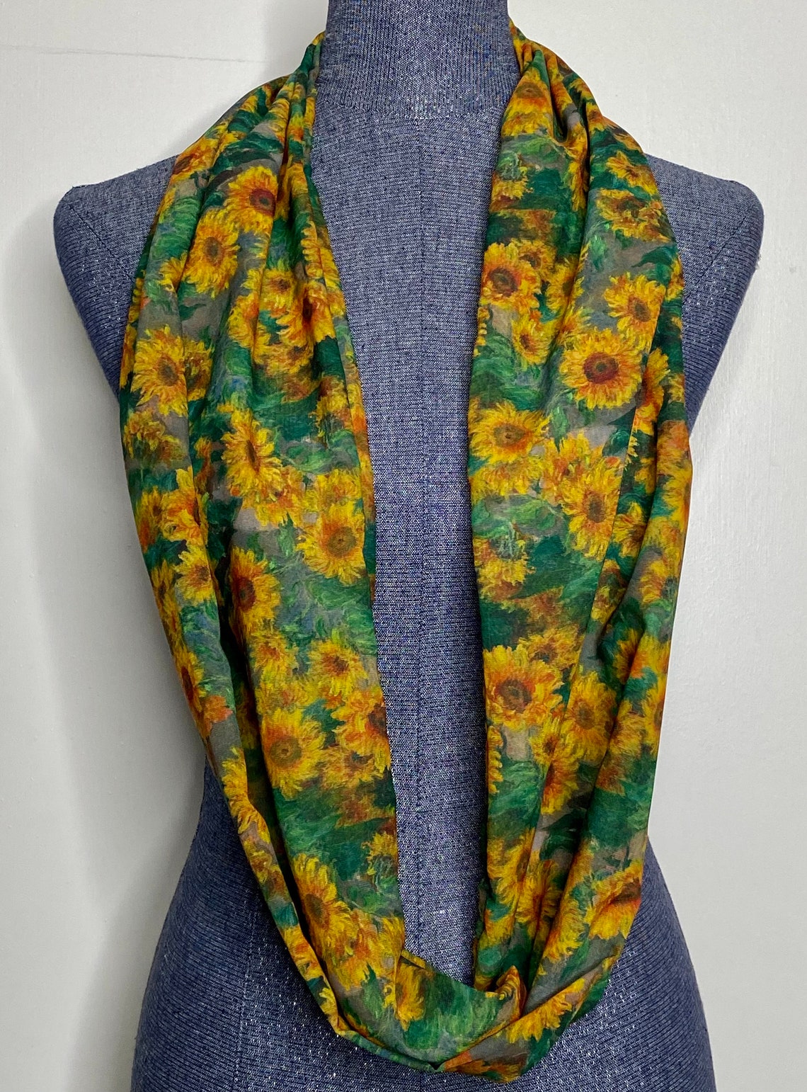 Sunflower scarf Van Gogh sunflowers Vincent van Gogh Etsy