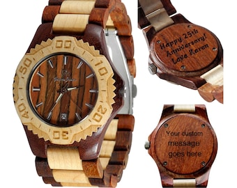Wooden watch with Free Custom Engraving - Somiedo