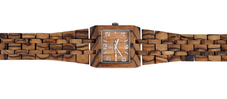 Wood Watch Handmade from Zebrawood Wrangell image 3