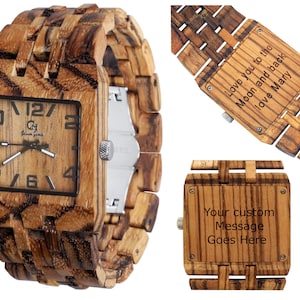 Wood Watch Handmade from Zebrawood Wrangell image 1