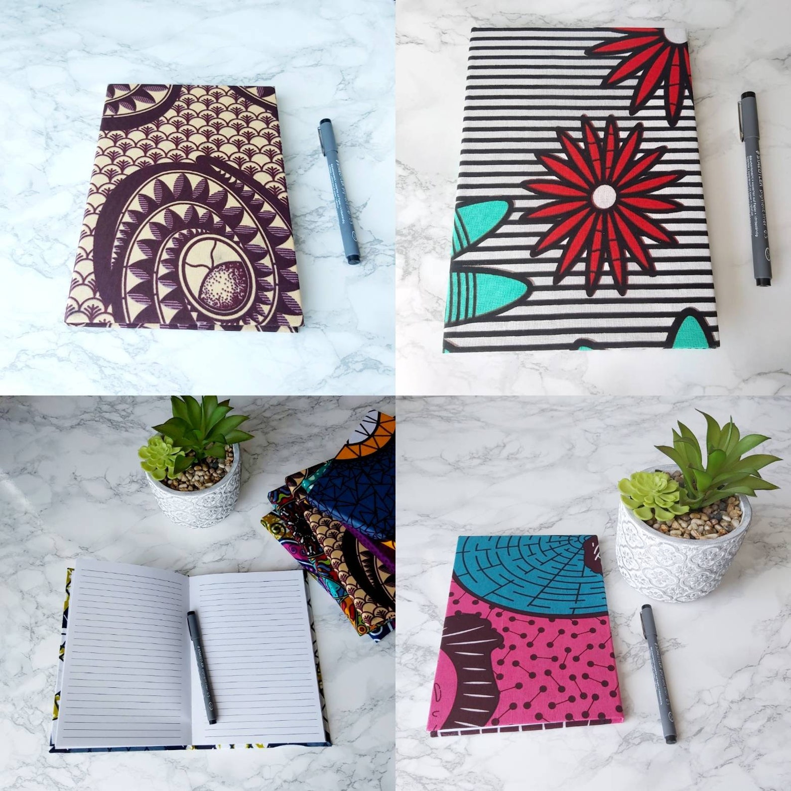 A5 African Print Ankara Print Printed Notebooks Stationary - Etsy