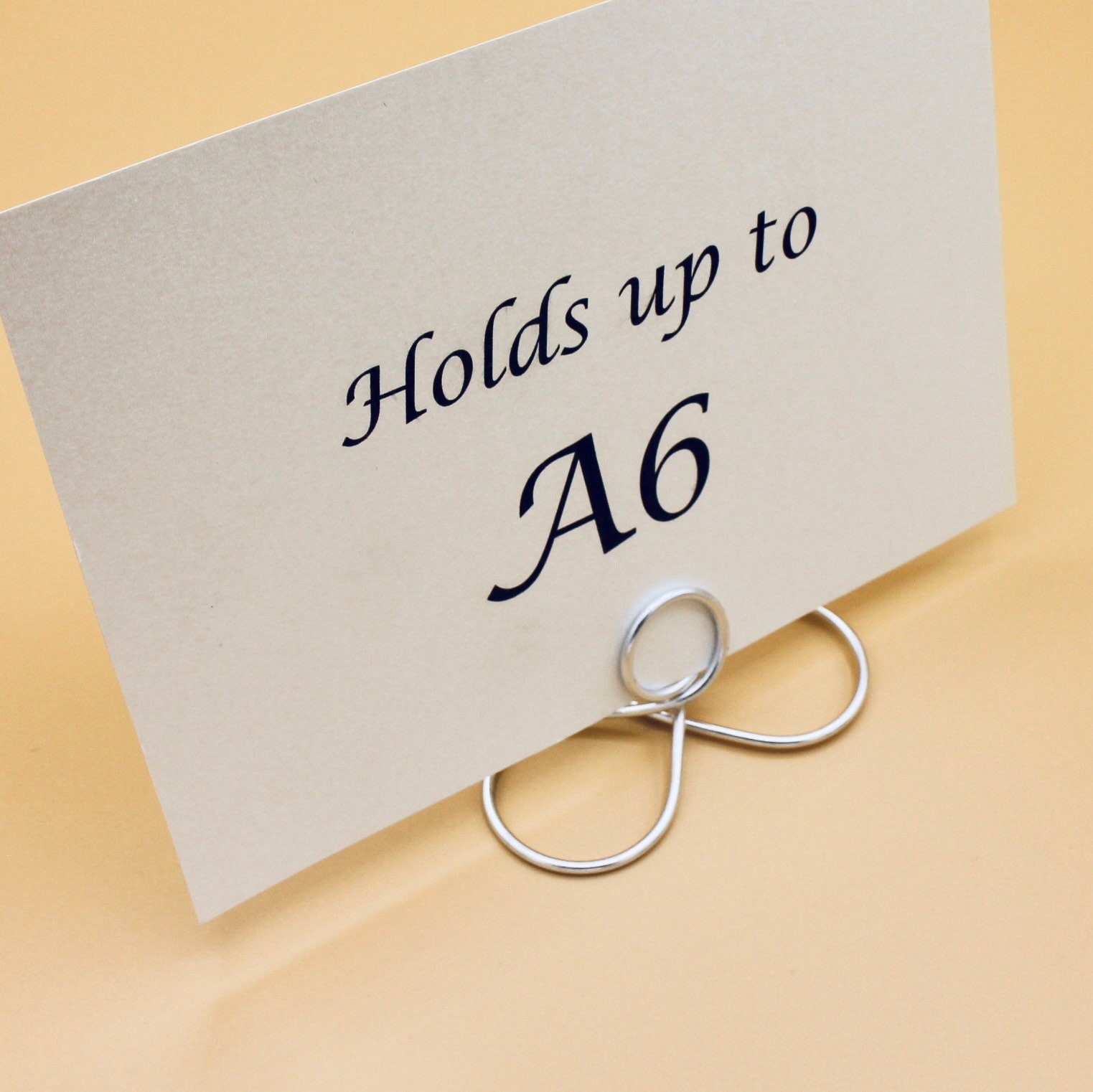 Wire Place Card Holders / Photo Holder in an Infinity Ribbon Etsy UK