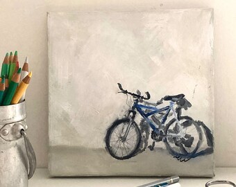 Petite peinture à l'huile de bicyclette